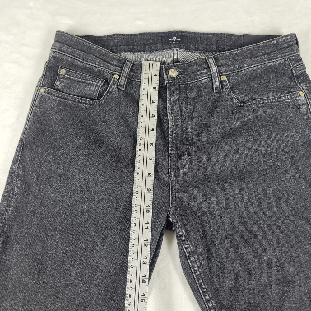 7 For All Mankind Slimmy Jeans Men's‎ 34x30 Black Cotton Cashmere Blend Japan